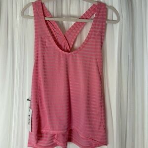 ZYIA NWT Pink Striped Women's Tank Top